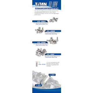 Titanium Low-Head Screw 3x10mm (8)