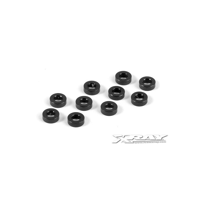 Unterlegscheibe 3mm x 6mm x 2,0mm, Alu Schwarz (10), 6,90 €