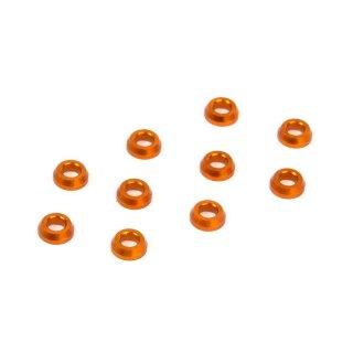 XRAY 362280-O - Alu Unterlegscheiben konisch 3x6x2mm - orange (10)