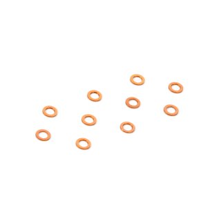 XRAY 303142-O - T4 Alu Unterlegscheiben - 3x5x0.5mm - ORANGE (10 Stück)