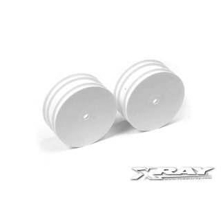 XRAY 369912 - XB4 Front Felgen - Aerodisk - weiss - 12mm Sechskant (2 Stück)