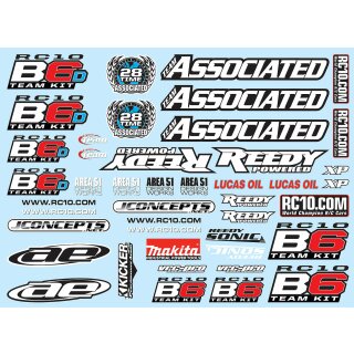 Team Associated 91742 - B6 - Aufkleber Bogen