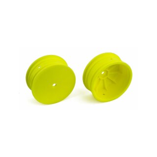 Team Associated Front Wheels, 12 mm Hex 4WD buggy, yellow