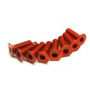 Aluminium Schraube Senkkopf 3x10mm Orange (8Stk.)