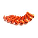 Aluminium Schraube Rundkopf 3x10mm Orange (8Stk.)