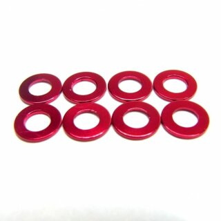 Aluminium Spacer 3 x 0,5mm Rot (8Stk.)