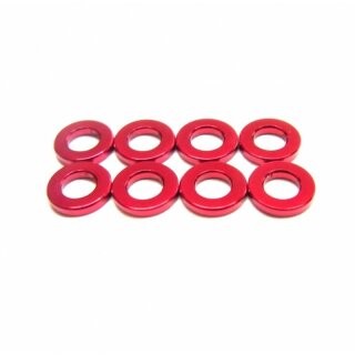 Aluminium Spacer 3 x 1,0mm Rot (8Stk.)