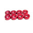 Aluminium Spacer 3 x 2,0mm Rot (8Stk.)