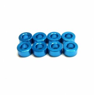 Aluminium Spacer 3 x 3,0mm Blau (8Stk.)