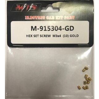 Madenschraube M3x4mm (Stahl / Gold / 10Stk.)