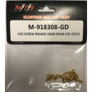 Rundkopfschraube M3x8mm (Stahl / Gold / 10Stk.)