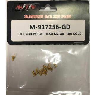 Senkkopfschraube M2,5x6mm (Stahl / Gold / 10Stk.)