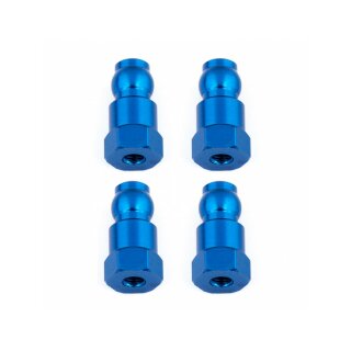 Team Associated Shock Bushings, 14 mm, blue aluminum