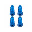 Team Associated Shock Bushings, 14 mm, blue aluminum