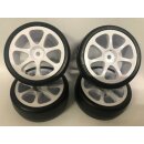 TEAMPOWERS 1:10 Touring Car Rubber Tire Set - 7 strokes,...