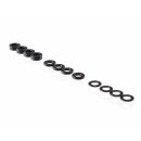 RUDDOG 3mm Washer Set Black (0.5mm/1.0mm/2.0mm)