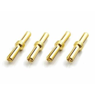 T-Works EA-029-4 - 4mm Goldstecker - Doppelstecker (4 Stück)