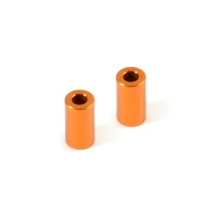 Alu Pfosten für Hinterachs Strebe - 3x6x10.5mm - ORANGE (2 Stück)