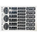 A5 geplottete MTS / Blitz / LMI Racing Sticker schwarz /...