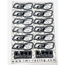 A5 geplottete IGT / LMI Racing Sticker schwarz /weiß