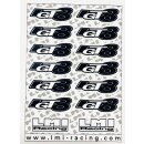 A5 geplottete IGT / LMI Racing Sticker weiß / schwarz