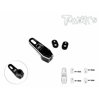 T-Works TA-141-23 - Alu Servo Horn - einstellbar - 23 Zähne - SCHWARZ