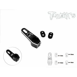 T-Works TA-141-25 - Alu Servo Horn - einstellbar - 25 Zähne - SCHWARZ