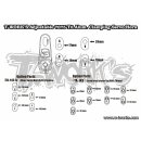 T-Works TA-143 - Alu Servo Horn Eins&auml;tze - A / B / C / D / E mit Gewinde