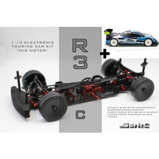 R3 "Club Racer" Gun Metal Edition Carbon Mittelmotor Tourenwagen - V2 + Blitz TCN Karosse