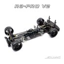 R3 &quot;Profi&quot;  Gun Metal Edition Carbon Mittelmotor Tourenwagen - V2 + Blitz TCN Karosse