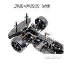 R3 &quot;Profi&quot;  Gun Metal Edition Carbon Mittelmotor Tourenwagen - V2 + Blitz TCN Karosse