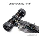 R3 &quot;Profi&quot;  Gun Metal Edition Carbon Mittelmotor Tourenwagen - V2 + Blitz TCN Karosse