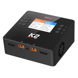 iSDT SMART CHARGER K2 DUO - 200/500W, 20A, 2x6S Lipo, integriertes Netzteil