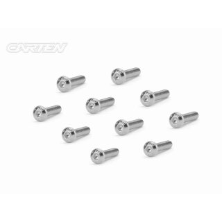 CARTEN Linsenkopfschrauben M3x12mm 12.9 Nickel Coating (10)