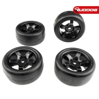 Sweep D High-end compound Pre-glued M-Chassis Tires (D-32deg | 4pcs | Black wheels)